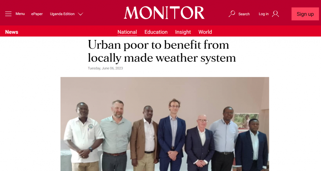 Daily Monitor Uganda – Urban poor to benefit from locally made weather system