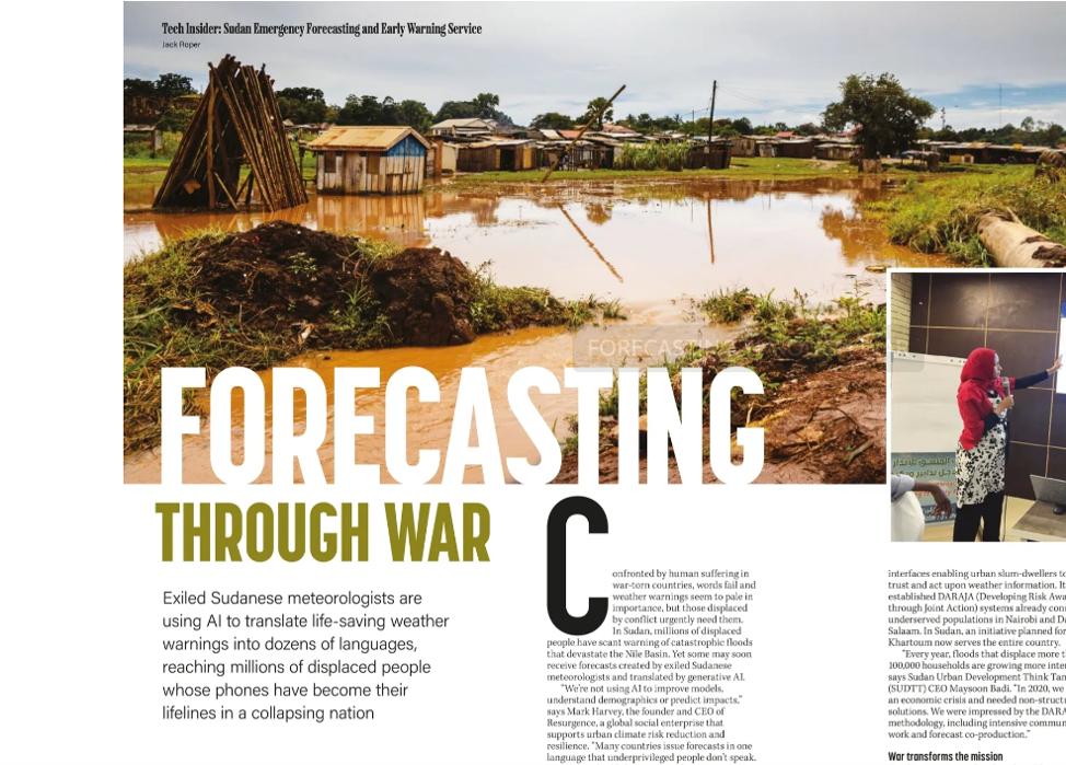 Meteorological Technology International, January 2026: Forecasting Through War (DARAJA Sudan + AI pp. 24-27)
